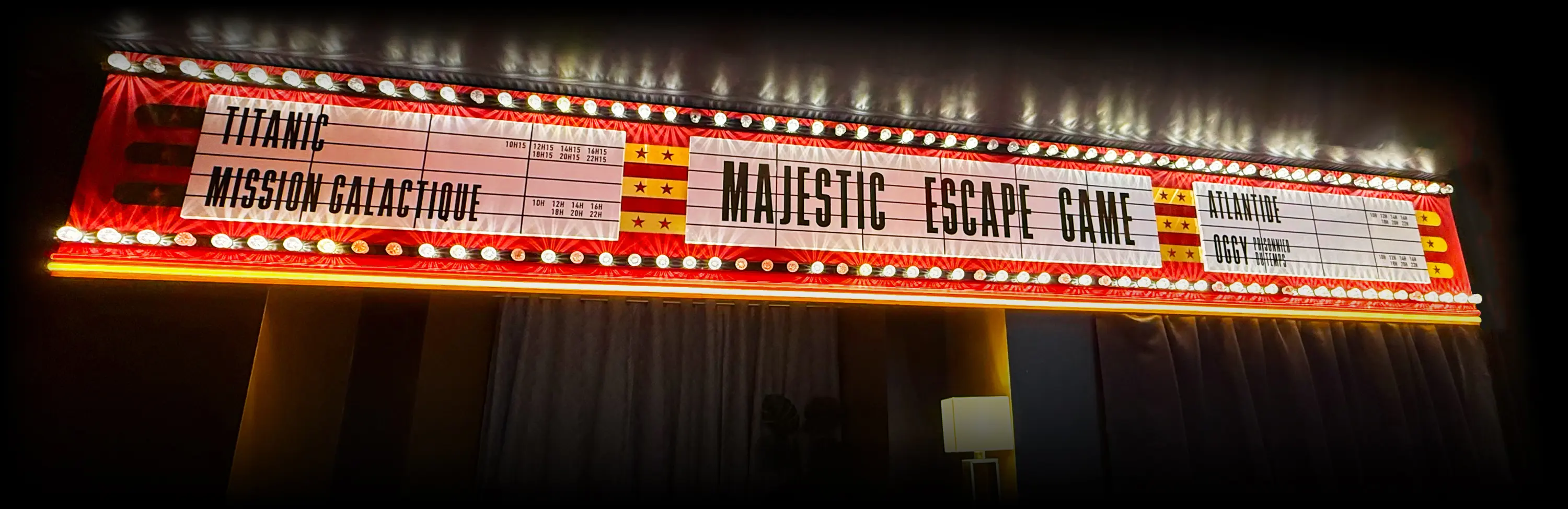 Accueil de Majestic Escape Game